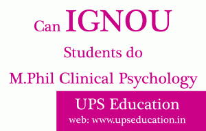 IGNOU - M.Phil Clinical Psychology