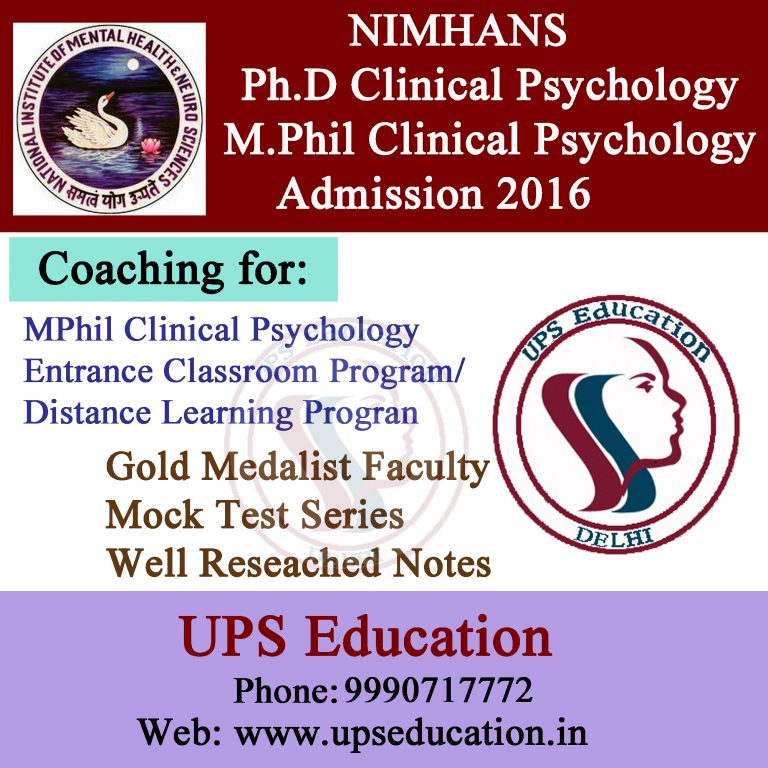 phd in psychology bangalore university