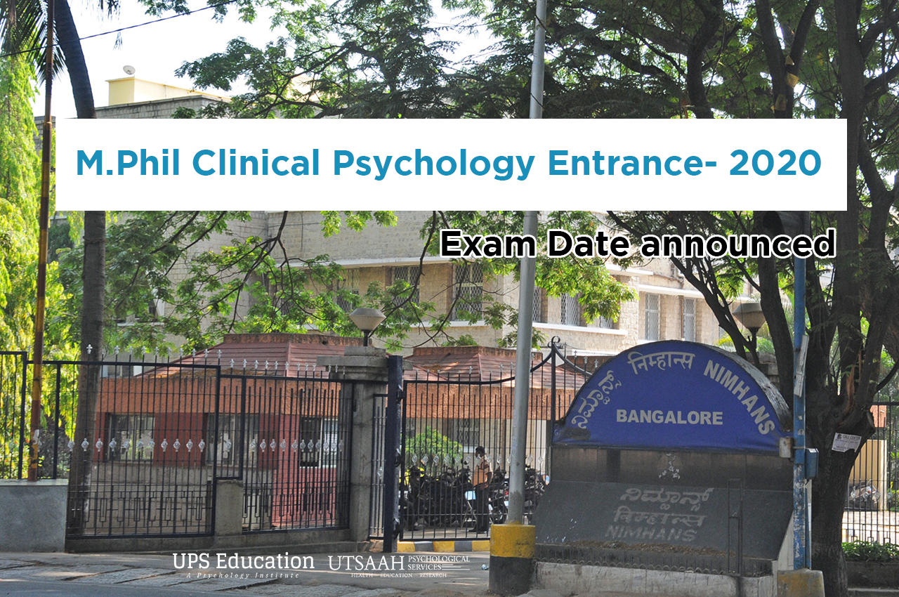 NIMHANS M.Phil Clinical Psychology Entrance Date 2020