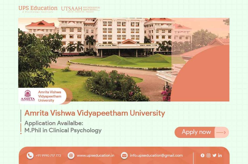 Amrita Vishwa Vidyapeetham University, M.Phil In Clinical Psychology ...