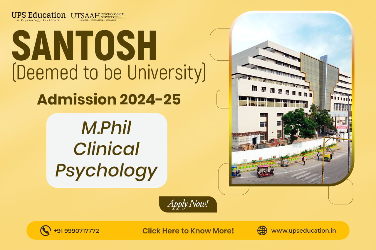 Santosh MPhil Clinical Psychology Admission 2024