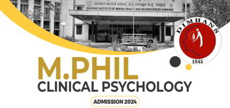 DIMHANS M.Phil Clinical Psychology Admission 2024