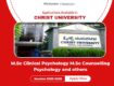 Christ University MSc Psychology Admissions 2025