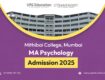 Mithibai College MA Psychology Admission 2025